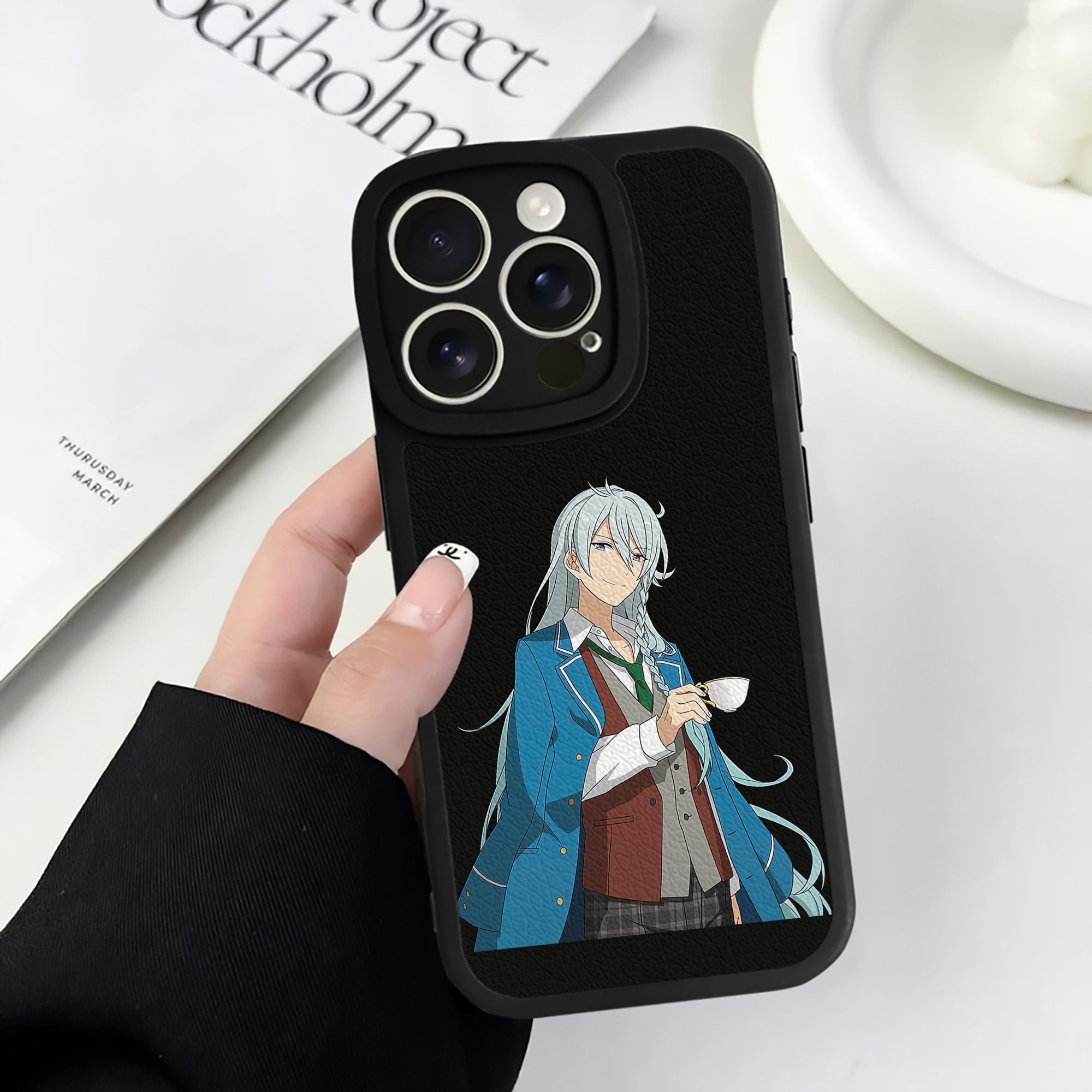 （画像用） あんさんぶるスターズ! Ensemble Stars 【iPhone 16シリーズ対応】シリコンスマホケース（レザー調） 材質：シリコン